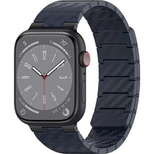 Movenchy Apple Watch 45MM Carbon Steel Kordon - Lacivert