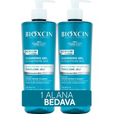Bioxcin Acnium Sebum Dengeleyici Yüz Yıkama Jeli 500 ml 1 Alana 1 Hediye – Salisilik Asit, Çay Ağacı