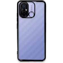 Trend Kapında Xiaomi Redmi 12C Kılıf Razer Lensli Silikon - Siyah