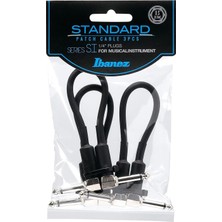 Ibanez Sı Serisi (Standart) Enstrüman Kablosu - 2 Açılı Fiş 3 Parçalı Set Patch Kablosu - Jak - Jak