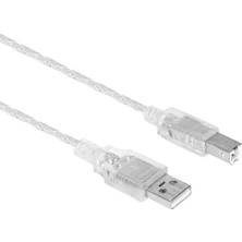 New Global USB250 Usb2.0 5m Şeffaf USB Am/bm Kablo