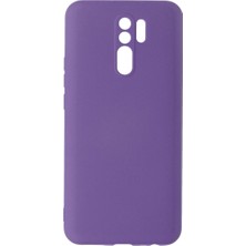 Trend Kapında Xiaomi Redmi 9 Kılıf Nano Içi Kadife Silikon - Mor