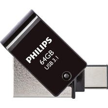 Philips 64GB Otg Dual Drive Type-C ve USB Flash Bellek