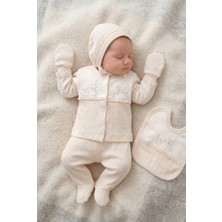 Zeynuko Kız Bebek %100 Pamuk Dalda Kuş 5'li Yenidoğan Hastane Çıkışı Zıbın Seti