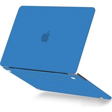 Trend Kapında Apple Macbook Pro 13 2021 Macbook Buzlu Kapak - Mavi