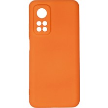 Trend Kapında Xiaomi Mi 10T Kılıf Nano Içi Kadife Silikon - Turuncu