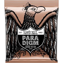 Ernie Ball Paradigma Ekstra Hafif Fosfor Bronz Akustik Gitar Telleri, Ölçü 10-50