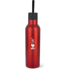 Bialetti - Termal Şişe - 750ML - Kırmızı Renk - Paslanmaz Çelik - Çift Katmanlı - 12 Saat Sıcak 24 S