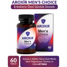Aroxir Men\'s Choice Erkek Sağlığı Aronya, L-Arjinin, Horny Goat Weed, Noni, Magnezyum, Turnera, ve Çinko 60 Tablet