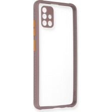 Trend Kapında Samsung Galaxy A71 Kılıf Miami Şeffaf Silikon - Açık Mor