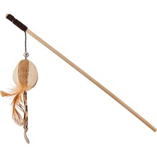 Beeztees 550070 Tüylü ve Peluşlu Kedi Oltası Oyuncak, 46 cm