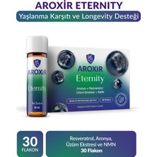 Aroxir Eternity Yaşlanma Karşıtı ve Longevity Desteği Resveratrol, Aronya, Üzüm Ekstresi ve NMN 30 x 30 ml