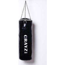 Crayz 70X25 cm Içi Dolu Boks Torbası + Tavan Askı Aparatı (Siyah)