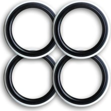 New Global Oto Lastik Yanağı Siyah Beyaz 17,5 Jant 4 Adet Yanak