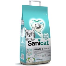 Sanicat Clumping White Topaklanan Kedi Kumu ( Ferahlığı) 10L