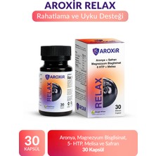 Aroxir Relax Stres ve Uyku Desteği Aronya, Magnezyum Bisglisinat, 5- Htp, Melisa ve Safran 30 Kapsül