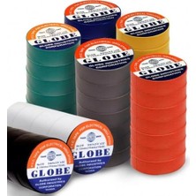 New Global Feyzayapı Globe Izole Elektrik Bandı Globe Plastik Izole Elektrik Bandı 5 Adet (Kırmızı,sarı,siyah,b