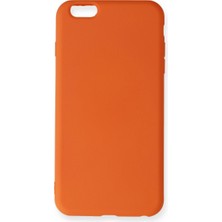 Trend Kapında Apple Iphone 6 Plus Kılıf Nano Içi Kadife Silikon - Turuncu