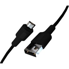 Remorax Micro USB Hızlı Şarj Kablosu (Siyah + Siyah Uç) (120 Cm)