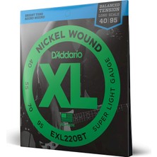 D'addario EXL220BT Bas Gitar Tel Seti, Xl, 40-95, Long Scale, Nickel