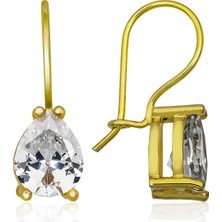 Tienda Elegante ​Gümüş Gold Sallantılı Damla Küpe
