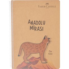 Faber-Castell Anadolu Mirası Spiralli Defter, A4, 100 Yaprak, 70G Kağıt, Çizgili, 500 Mikron Pp Kapa