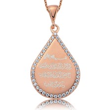 Tienda Elegante Gümüş Taşlı Nazar Duası Bayan Kolye