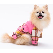 Pawstar Pembe Plaid Küçük Irk Köpek Kabanı (2xl)