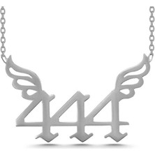 Tienda Elegante Gümüş 444 Melek Sayısı Kadın Kolye