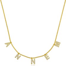 Tienda Elegante ​Gümüş Gold Annem Yazılı Bayan Kolye