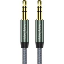 Veggieg 3.5mm Jack Trs Hi-Fi Örgülü Aux Ses Kablosu 3 Metre