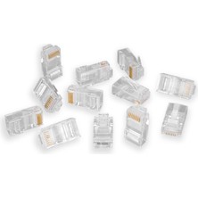 Lunatic COB8P 50'li Paket Cat5 Cat6 RJ45 Jack Ethernet Internet Modem Kablosu Soketi Network Tüm Cat5 Cat6 U
