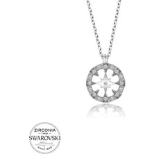 Tienda Elegante Swarovski Taşlı Gümüş Çember Bayan Kolye