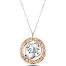 Tienda Elegante Gümüş Rose Yengeç Burcu Kolye