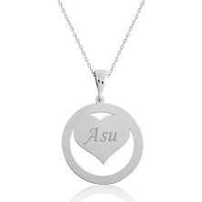 Tienda Elegante Gümüş Aşk Çemberi İsimli Bayan Kolye