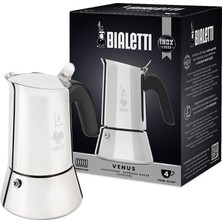Bialetti - : 4 Cups Ocak Üstü Espresso Pişirici - 170ML - Gümüş Renk - Paslanmaz Çelik Gövde - Paten