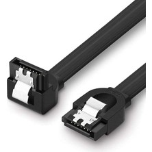 Sanec 40 cm Sata Data Kablo - 90 Derece - Metal Klip