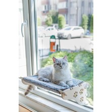 Atapet Cama Asılan Vantuzlu Kedi Yatağı (Gri, X-Large)