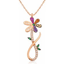 Tienda Elegante Gümüş Rose Sen Ben Yazılı Papatya Kolye