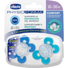 Chicco Physioforma Comfort Silikon Emzik (16-36 Ay, 2'li), Mavi