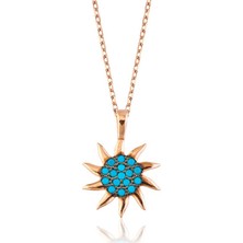 Tienda Elegante Gümüş Güneş Bayan Kolye