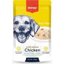 Wanpy Tavukciğer Yaş Köpek Maması 100 G