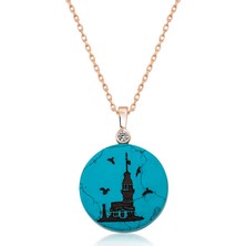Tienda Elegante ​Gümüş Kız Kulesi Manzaralı Bayan Kolye