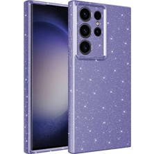 Spia S24 Ultra ile Uyumlu Kılıf Mor Fujimum Simli Kapak ( S24 Ultra ile Uyumlu, Mor)