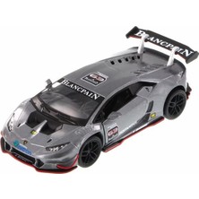Kinsmart -Kinsmart Sports Huracan LP620-2 Süper Trofeo, Gri - 5389D 1/36 Ölçekli Diecast Model Oyunc