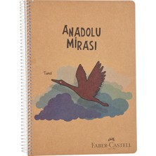 Faber-Castell Anadolu Mirası Spiralli Defter, A4, 120 Yaprak, 70G Kağıt, Çizgili, Dayanıklı Kapak, K