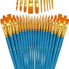 Hannah 5 Set Sanatçı Fırcası Seti, 10'lu Paket Naylon Fırca, Resim, , Ince Fırca, Sulu ve Yüz Boyama
