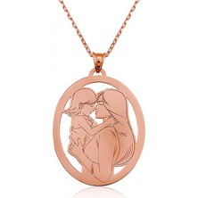 Tienda Elegante ​Gümüş Rose Anne Kız Kolye