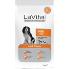 Lavita Mini Irk Yetişkin Köpek Maması Kuzulu 1,5 kg