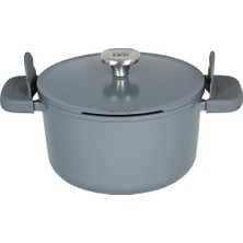Berghoff Leo Phantom Kapaklı Yapışmaz Derin Tencere 24 cm Smoked Grey